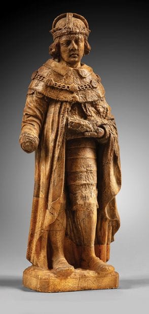 Posthumous portrait of Louis XII in sculpted...