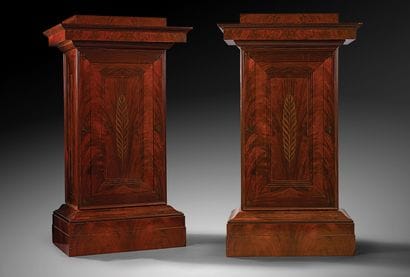 CATALOG CORRECTION
Pair of large mahogany...