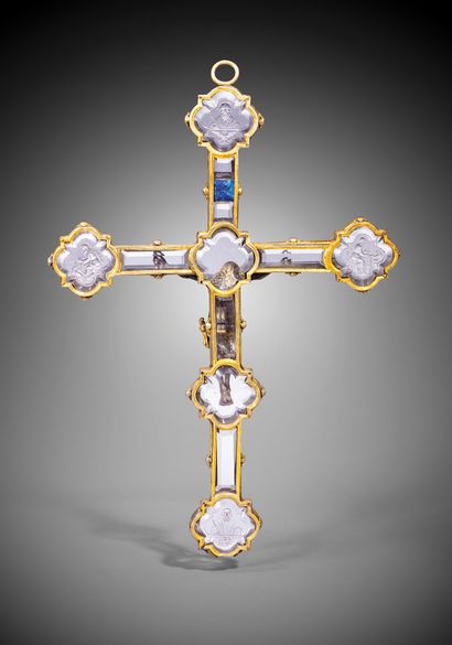 Rock crystal cross
Rock crystal, gilded copper,...