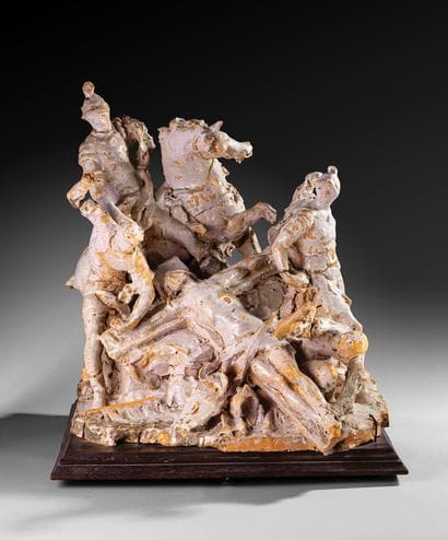20th century Italian school
Crucifixion group
Glazed...