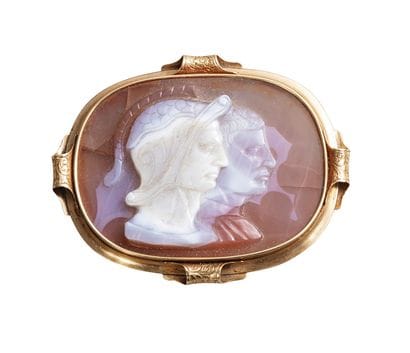 Cameo on banded agate, early 18th century...