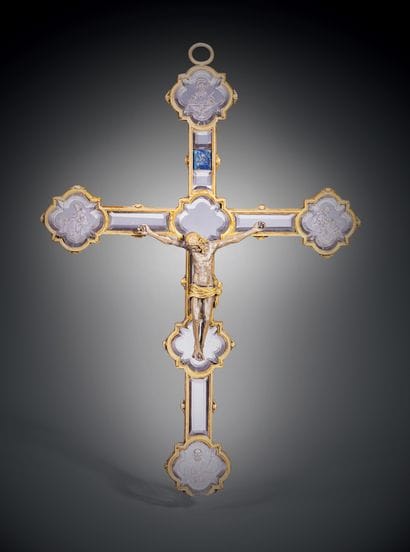 Rock crystal cross
Rock crystal, gilded copper,...