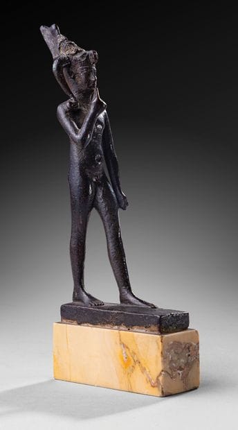 Statuette representing the god Harpocrates...