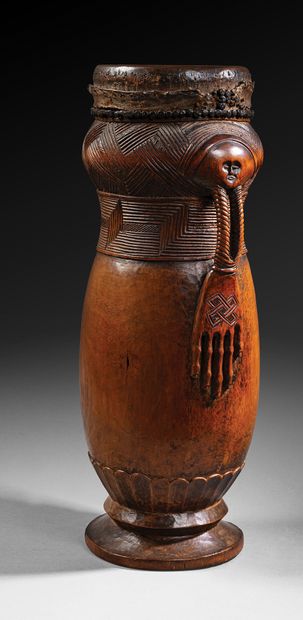 Royal Buluba Kuba drum, Democratic Republic...