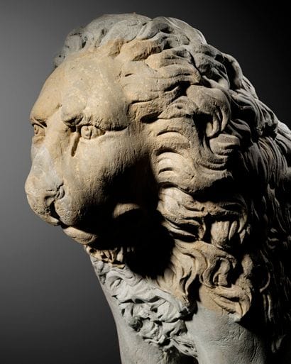 Standing lion
Round marble stone relief
Northern...