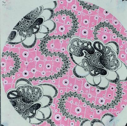 QUATRE PROJETS DE TISSUS, 1907 Gouache, encre...