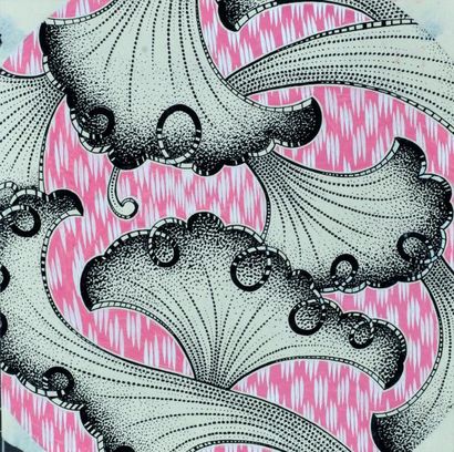 QUATRE PROJETS DE TISSUS, 1907 Gouache, encre...