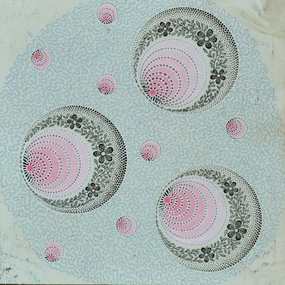 QUATRE PROJETS DE TISSUS, 1907 Gouache, encre...