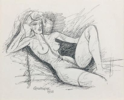 Marcel GROMAIRE (1892-1971)
Femme nue allongée...