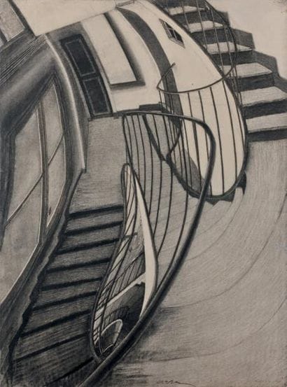 SAM SZAFRAN (NE EN 1934)
Sans Titre, Escalier,...