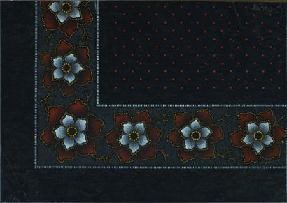 TROIS PROJETS DE TISSUS, 1904-1910 Gouache,...