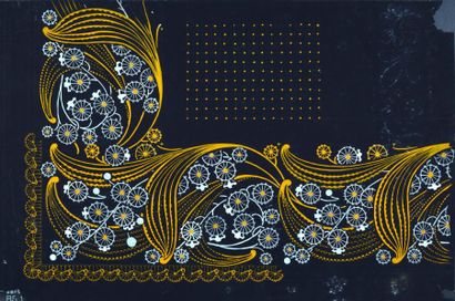 TROIS PROJETS DE TISSUS, 1904-1910 Gouache,...