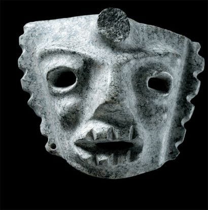 Masque pendentif Culture Chontal, Etat du...