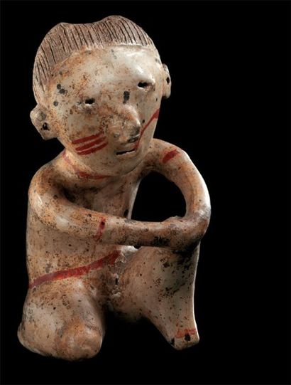 Statuette anthropomorphe accroupie Culture...