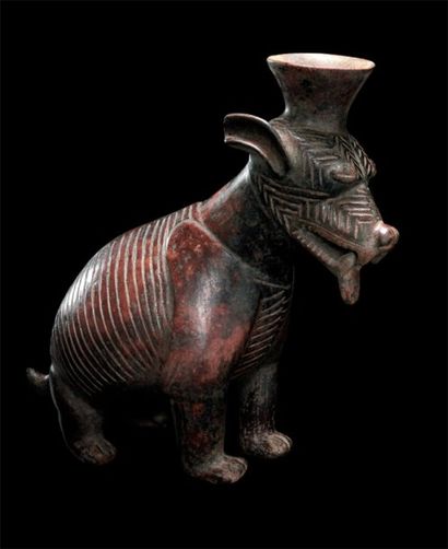 Récipient zoomorphe Culture Colima,Mexique...