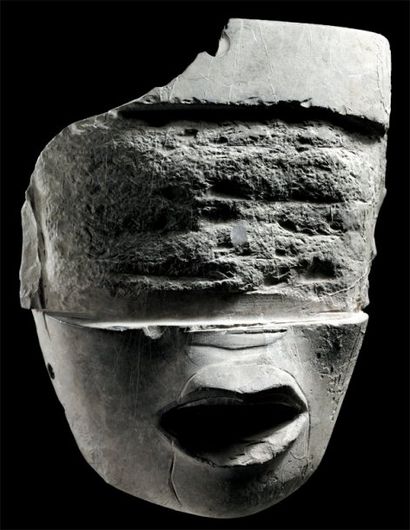 Important masque funéraire Culture Teotihuacan,...