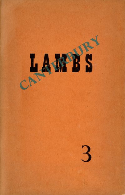 BAXTER James. CANTERBURY LAMBS, NO. 3. Christchurch,...