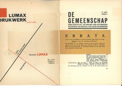 [REVUE]. DE GEMEENSCHAP, Utrecht, 5 issues...