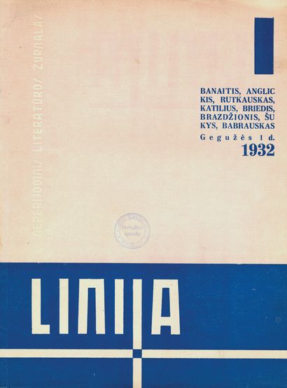 [REVUE]. LINIJA. Kaunas, No. 1/1932. 31.3...