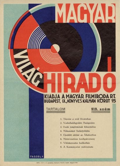 [ADVERTISING POSTER]. MAGYAR VILAGHIRADO....