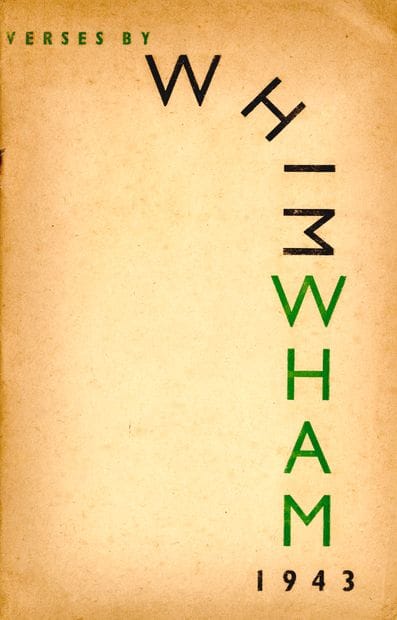 WHIM-WHAM. VERSES 1941-1942. Christchurch,...