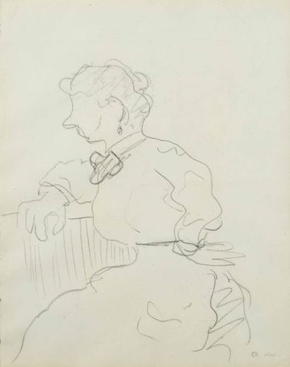 Albert MARQUET (1875–1947) Seated Woman Black...