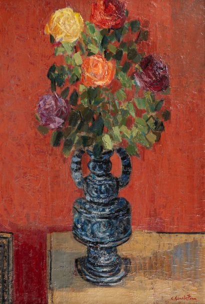 Crikor GARABETIAN (1908–1993) Vase of Flowers...