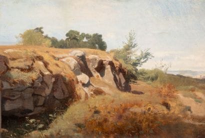 Jean-Baptiste GIBERT (1803–1883) Rocks Oil...