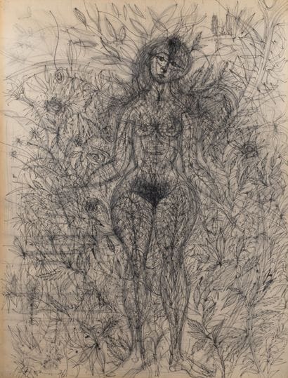 Jean CARZOU (1907–2000) Study Pen-and-ink...