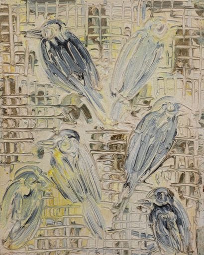 Hunt SLONEM (born in 1951) Birds Oil on panel,...