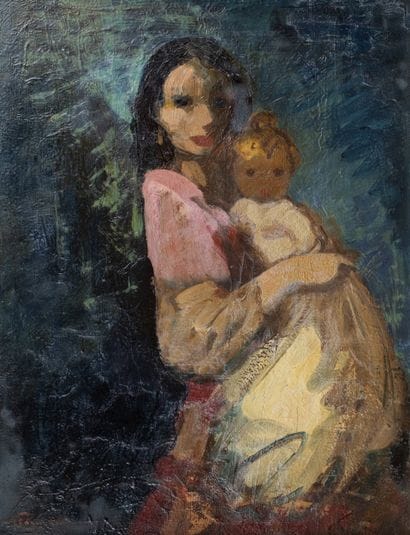 Marcel FEGUIDE (1890–1968) Woman and Child...