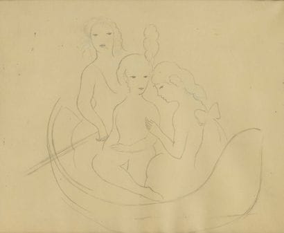 Marie LAURENCIN (1883–1956) Boat Ride Black...