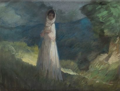 Marcel FEGUIDE (1890–1968) “Élégante” Mixed...