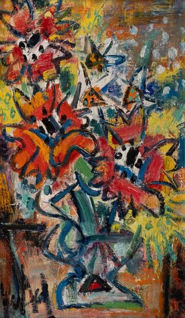 GEN PAUL (1895–1975) Bouquet Oil on hardboard,...