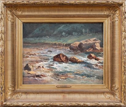 Alexandre CALAME, attributed to *Rochers...