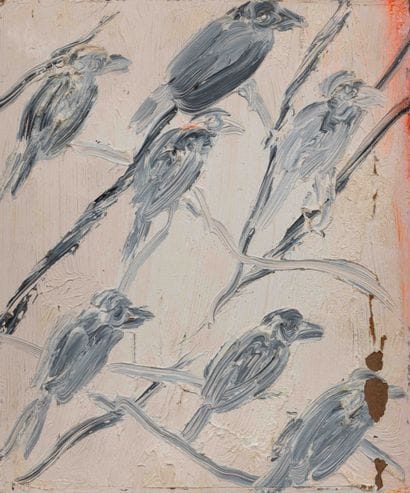 Hunt SLONEM (born 1951) Birds Oil on panel,...