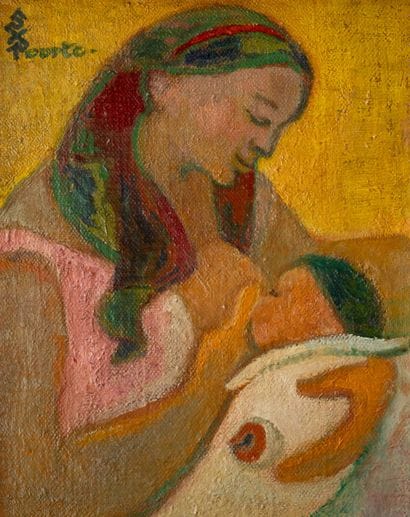 Suzanne TOURTE (1904–1979) *Maternity* Oil...
