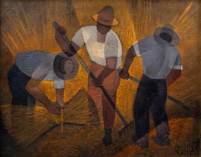 Lous TOFFOLI (1907–1999) The Harvesters Oil...