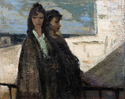 Marcel FEGUIDE (1890–1968) Two Women Oil...