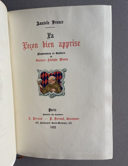FRANCE (Anatole). *La Leçon bien apprise*....