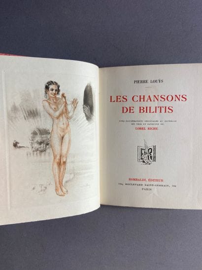 LOUYS (Pierre). *Les Chansons de Bilitis*....