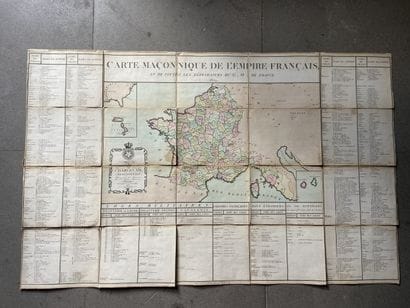 FREEMASONRY. — Masonic map of the French...