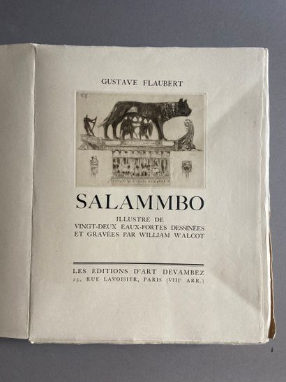 FLAUBERT (Gustave). *Salammbô*. Paris, Éditions...
