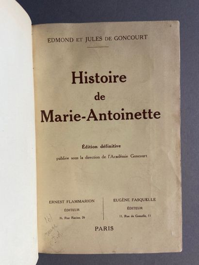 GONCOURT (Edmond and Jules de). The Life...