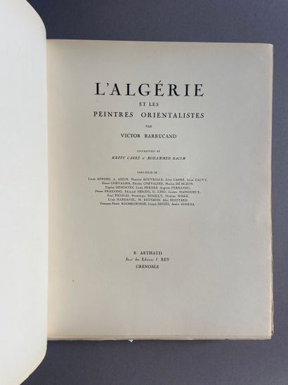 BARRUCAND (Victor). Algeria and the Orientalist...