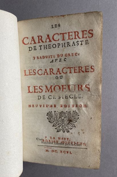 LA BRUYÈRE. The Characters of Theophrastus....