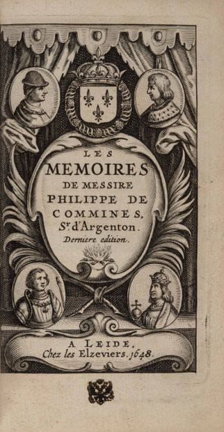 COMMINES (Philippe de). *Les Mémoires*. Leiden,...