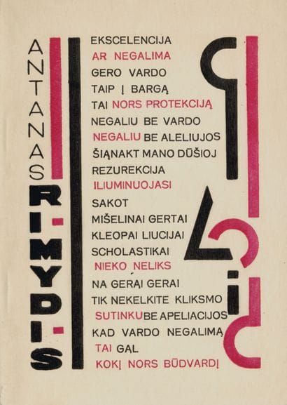 LITHUANIA RIMYDIS, Antanas. KNYGA BE VARDO....