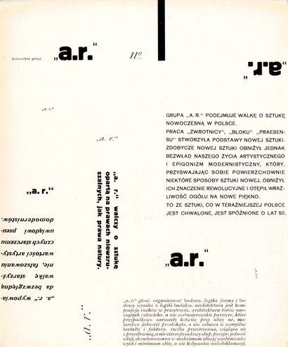 POLAND [MANIFESTO FLYER]. STATEMENT BY THE...