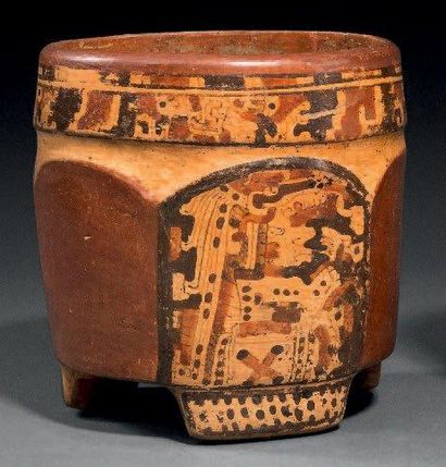 VASE À DÉCOR DE PERSONNAGES Culture Maya,...